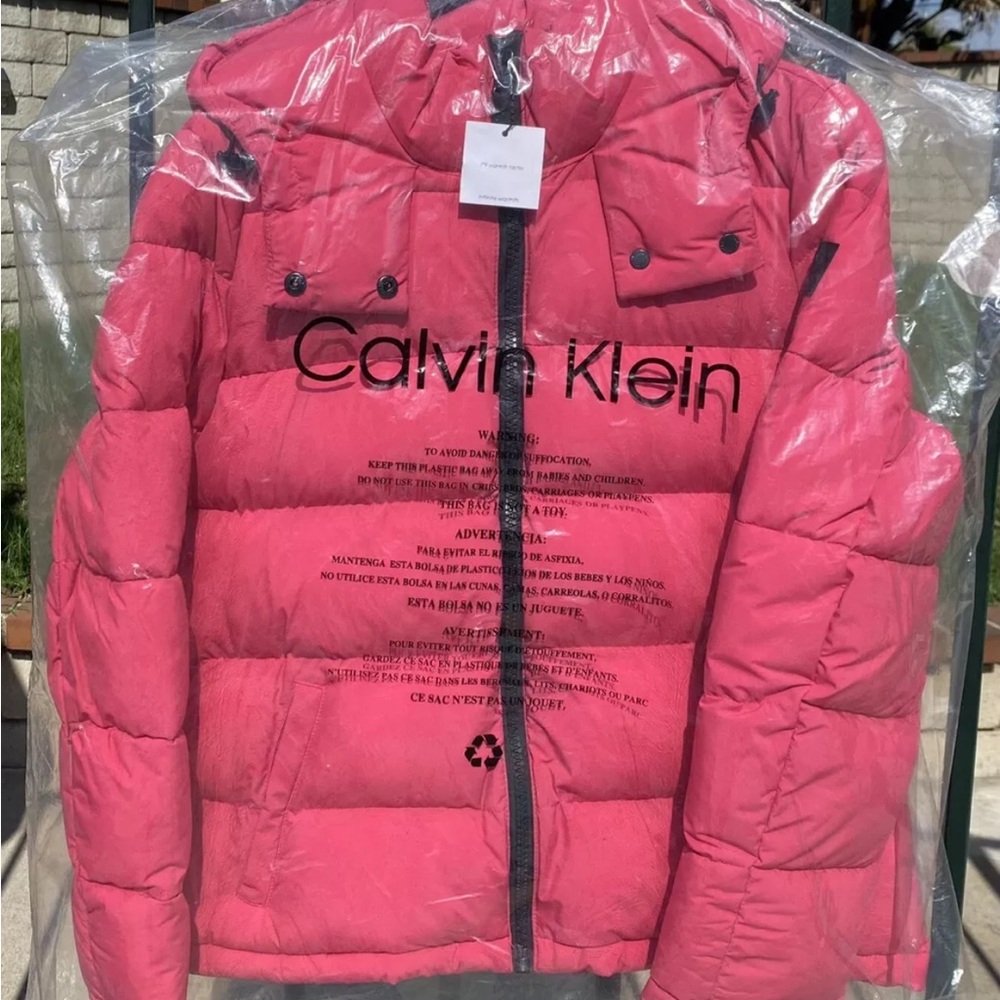 Calvin Klein Pink Puffer Jacket